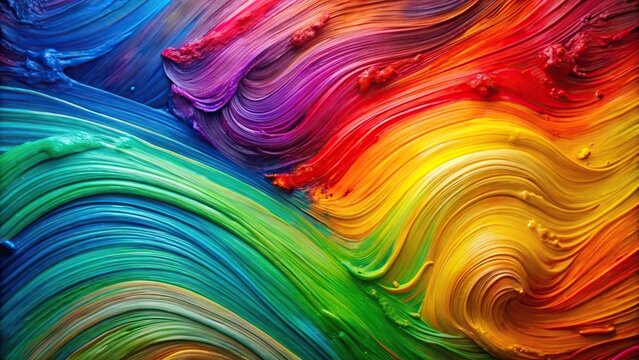 step by step guide to painting a colorful rainbow abstract background with oil paint