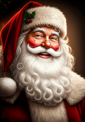 Santa Claus smiling happily