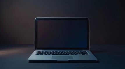 Fototapeta premium Laptop on Dark Background