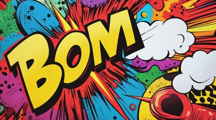Vibrant comic-style doodles showcase dynamic speech bubbles and colorful effects like boom and bam, capturing a lively artistic essence. Generative AI