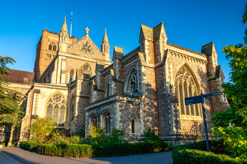 Fototapeta premium Cathedral and Abbey Church of Saint Alban in St.Albans, UK