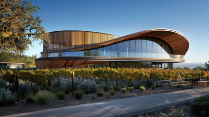 Fototapeta premium Modern Winery Architecture