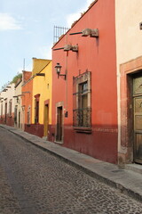 Fototapeta premium old stone street in San Miguel de Allende, Mexico