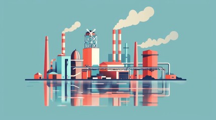 Fototapeta premium Clean Industrial Design with Flat Lines and Minimal Elements