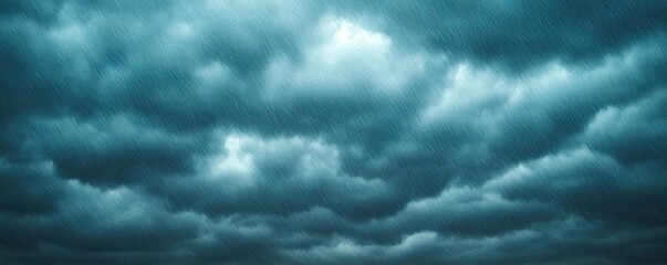 Dark stormy clouds filling the sky, creating an ominous and dramatic atmosphere.