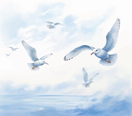 seagull in the sky