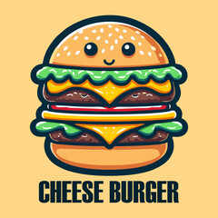 burger icon logo vector