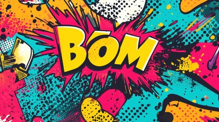 This lively illustration showcases colorful comic-style doodles with energetic speech bubbles and striking sound effects to enhance creativity. Generative AI