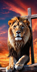 lion of judah, christian concept art