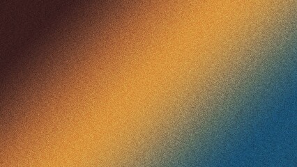 Fototapeta premium Vibrant Blue, Orange, and Black Gradient Background with Noise Effect, Great for Digital Content, Graphic Design, and Creative Projects Needing Bold Color Transitions and a Textured, Modern Aestheti