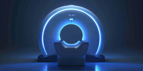 a mri machine in a dark room, MRI Machine in a Dark Room, 