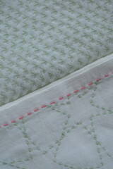 ”Sashiko" is Japanese traditional hand embroidery stitches.