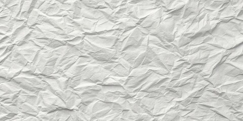 A Detailed Texture of Crumpled White Paper, Featuring a Variety of Deep Creases and Shadows