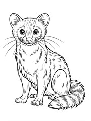 Fototapeta premium Adorable animals starting with the letter A in a fun, creative style for coloring books