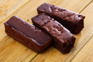 Sweet traditional chocolate brownie cake, nobody nobody