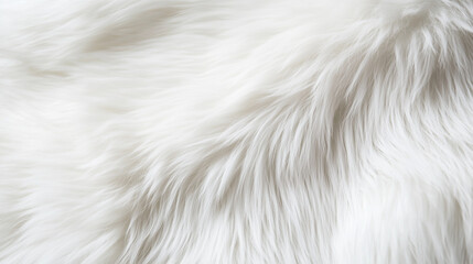Obraz premium The fluffy surface showcases a rich white faux fur texture,perfect for adding warmth and elegance to any interior design or fashion accessory