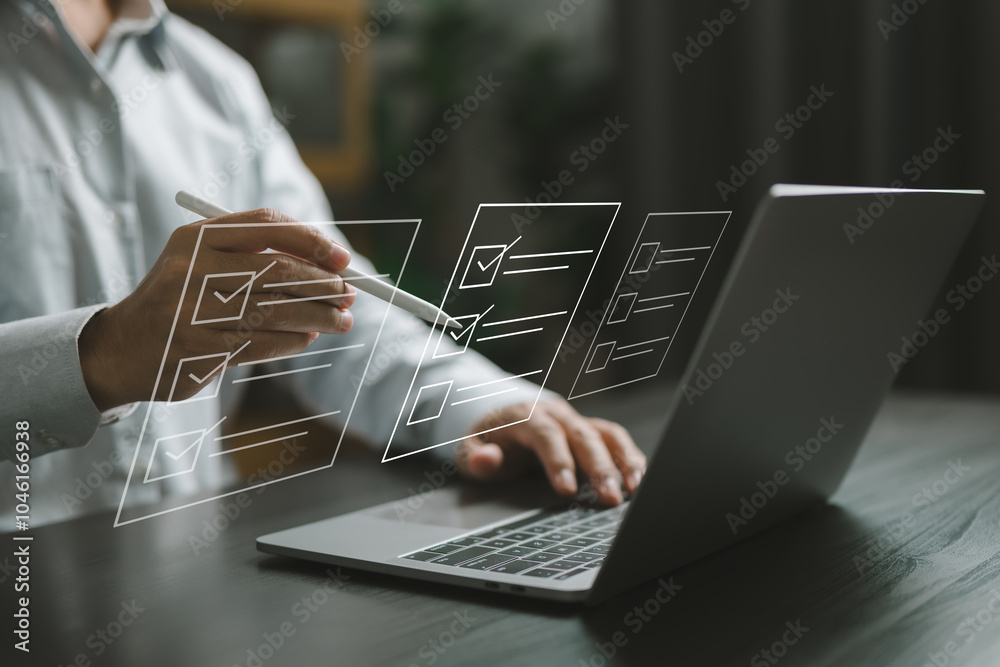 Aufkleber Efficient task management and checklist digital organization for optimized workflow.