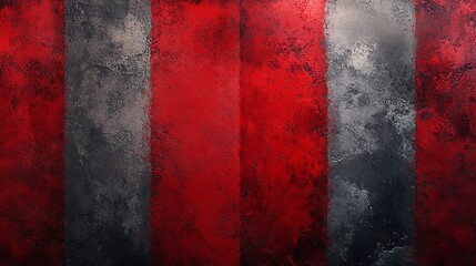 Abstract grunge background with vertical stripes of red and gray.