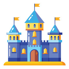 Medieval castle vector illustration isolated on a white background