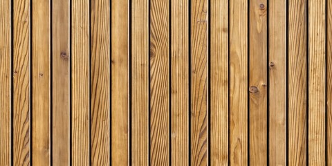 Obraz premium Close-up Texture of Smooth Wooden Planks, Vertical Grain Pattern, Natural Warm Brown Tones
