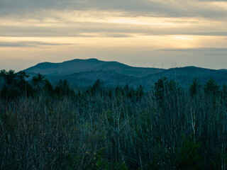 sunrise in the mountains