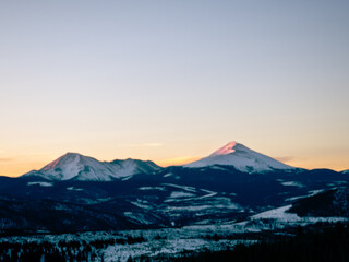 Sunset in the mountains