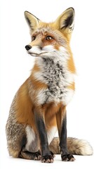 Fototapeta premium fox isolated on white background