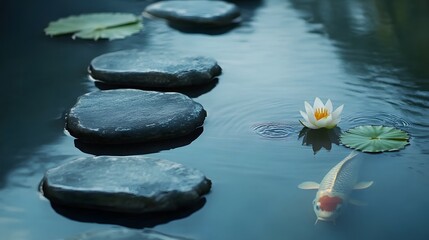 Fototapeta premium Serene pond path