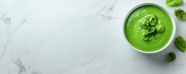 Refreshing Green Smoothie Bowl for a Healthy Monday Morning - Minimalist Style