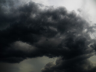 Cloud storm sky dark halloween background rain lightning thunder stoumy typhoon Nature light scene...