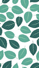 artwork of  design,  retro, mint leaves   isolated white background 