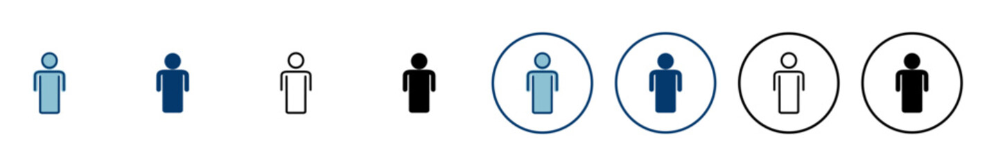 Man icon vector isolated on white background. male icon vector. human symbol