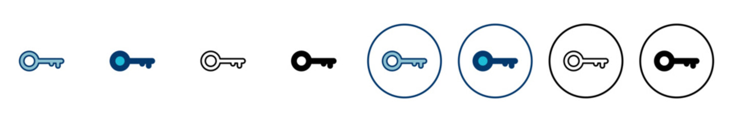 Key icon vector isolated on white background. Key vector icon. Key symbol. security