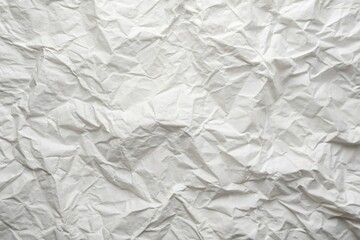 Obraz premium White creased paper tissue texture background from above