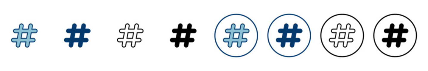 Hashtag icon vector isolated on white background. hashtag vector icon