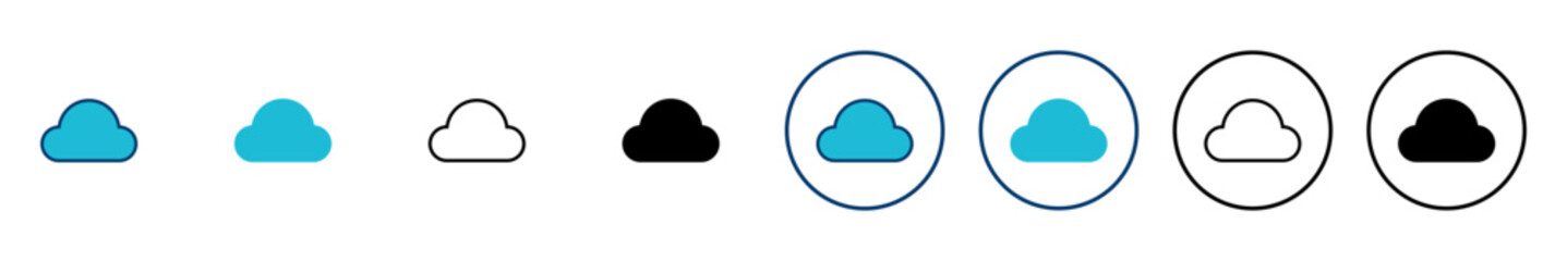 Cloud icon vector isolated on white background. cloud computing icon