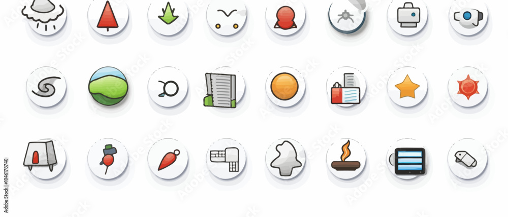 Wall mural web icons set on transparent background