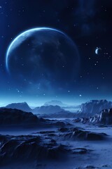 the AI Image Generator, the moon over the sea