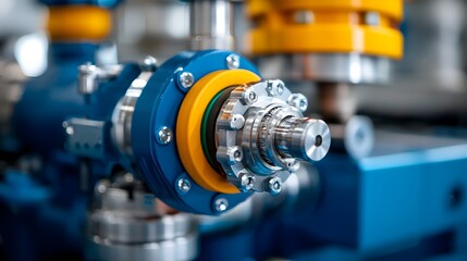 Fototapeta premium Engineer Making Adjustments to a Hydraulic Tube Bender Preparing the Machine for Precise and Efficient Metalworking and Bending in an Industrial Workshop or Factory Setting
