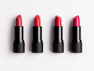 Obraz premium A subtle, natural lipstick in neutral shades, packaged in biodegradable, minimalist containers for ecoconscious makeup lovers