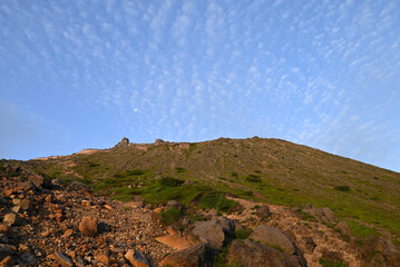Climbing mountain ridge, Nasu, Tochigi, Japan