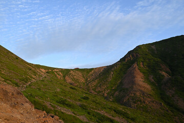 Climbing mountain ridge, Nasu, Tochigi, Japan