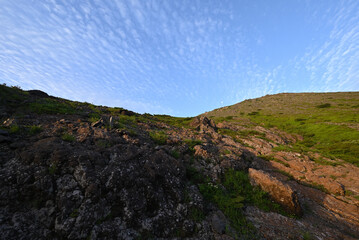 Climbing mountain ridge, Nasu, Tochigi, Japan