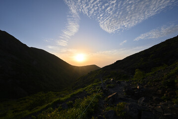 Climbing mountain ridge, Nasu, Tochigi, Japan