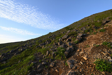 Climbing mountain ridge, Nasu, Tochigi, Japan