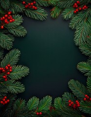christmas background with fir branches