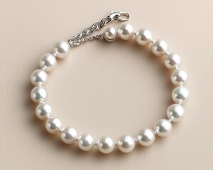 Obraz premium A vintage pearl necklace, a timeless accessory that brings a touch of oldworld charm to modern fashion