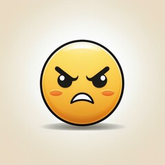 An angry emoticon illustration