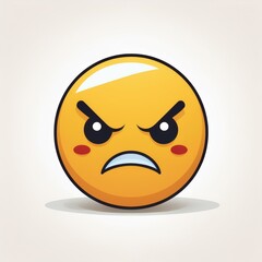An angry emoticon illustration