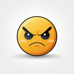 An angry emoticon illustration
